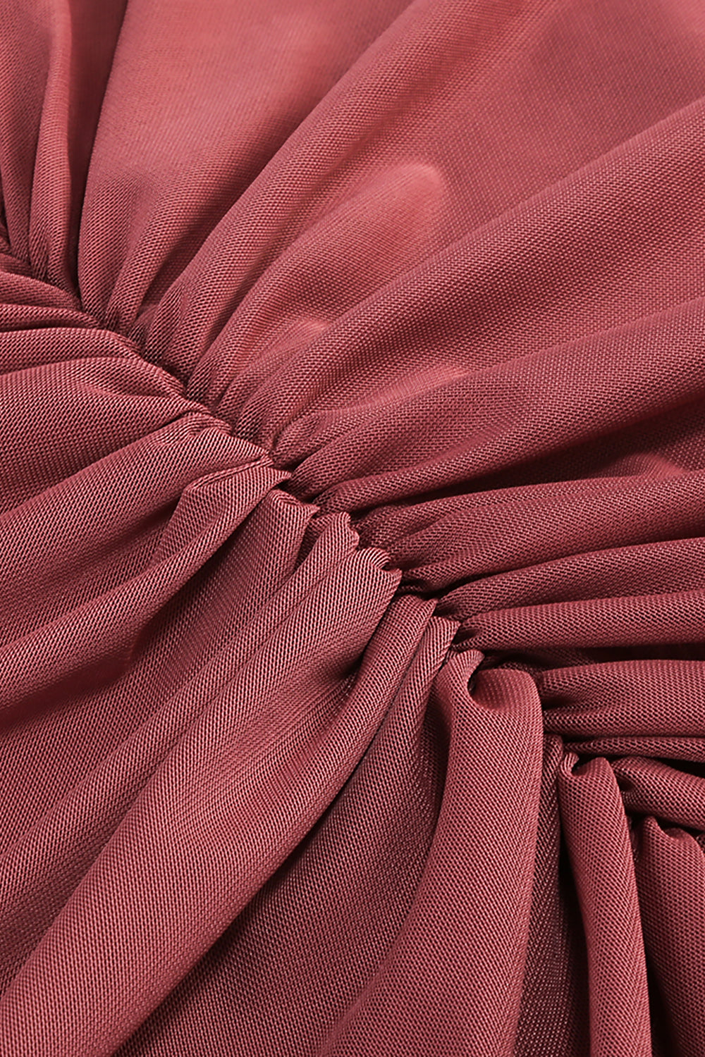 Turtleneck Asymmetrical Pleated Maxi Dress