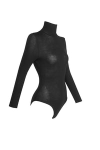 Turtleneck long-sleeve Sweater Draped Rosette Bootcut Pants