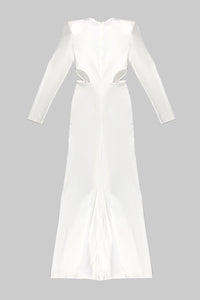Vestido de punto con detalle de broche Phenix de mujer de color blanco