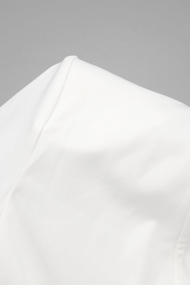 Women's White Phenix Brooch Detailed Jersey Gown