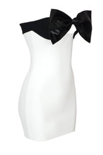 Wrapped up Tied Bow Mini Bandage Dress In White