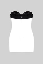 Wrapped up Tied Bow Mini Bandage Dress In White