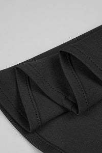 Asymmetric Neckline Cut Out Midi Dress In Black - CHICIDA