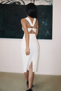 Backless Cross Sleeveless Dress - CHICIDA