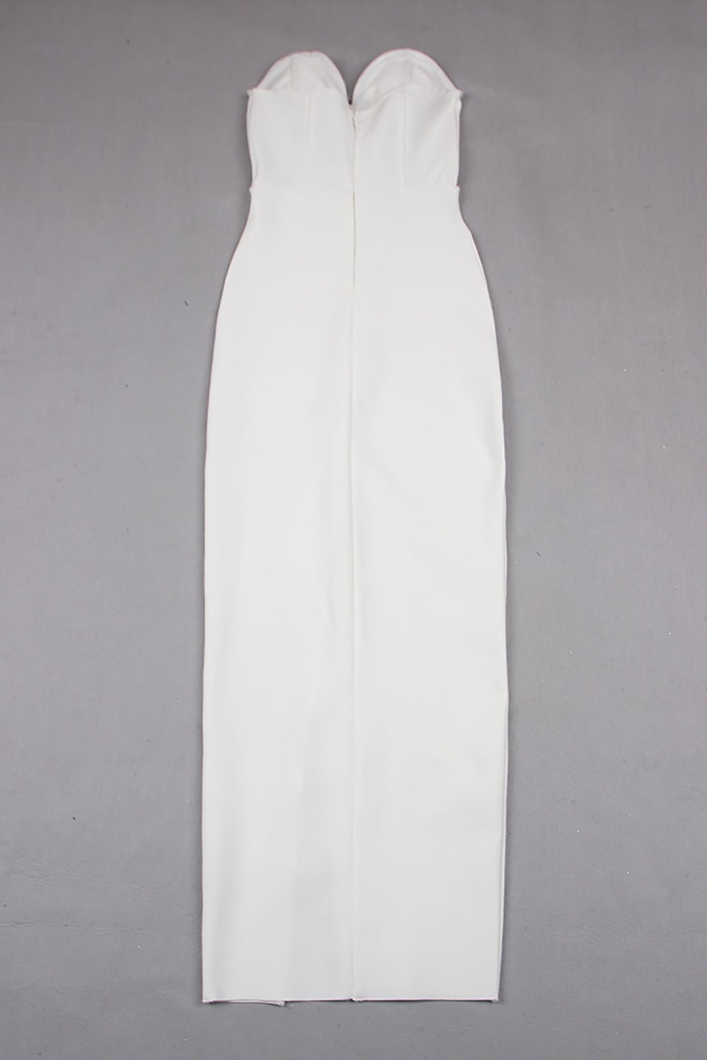 Bandeau Flower Slit Midi Bandage Dress in White Black - CHICIDA