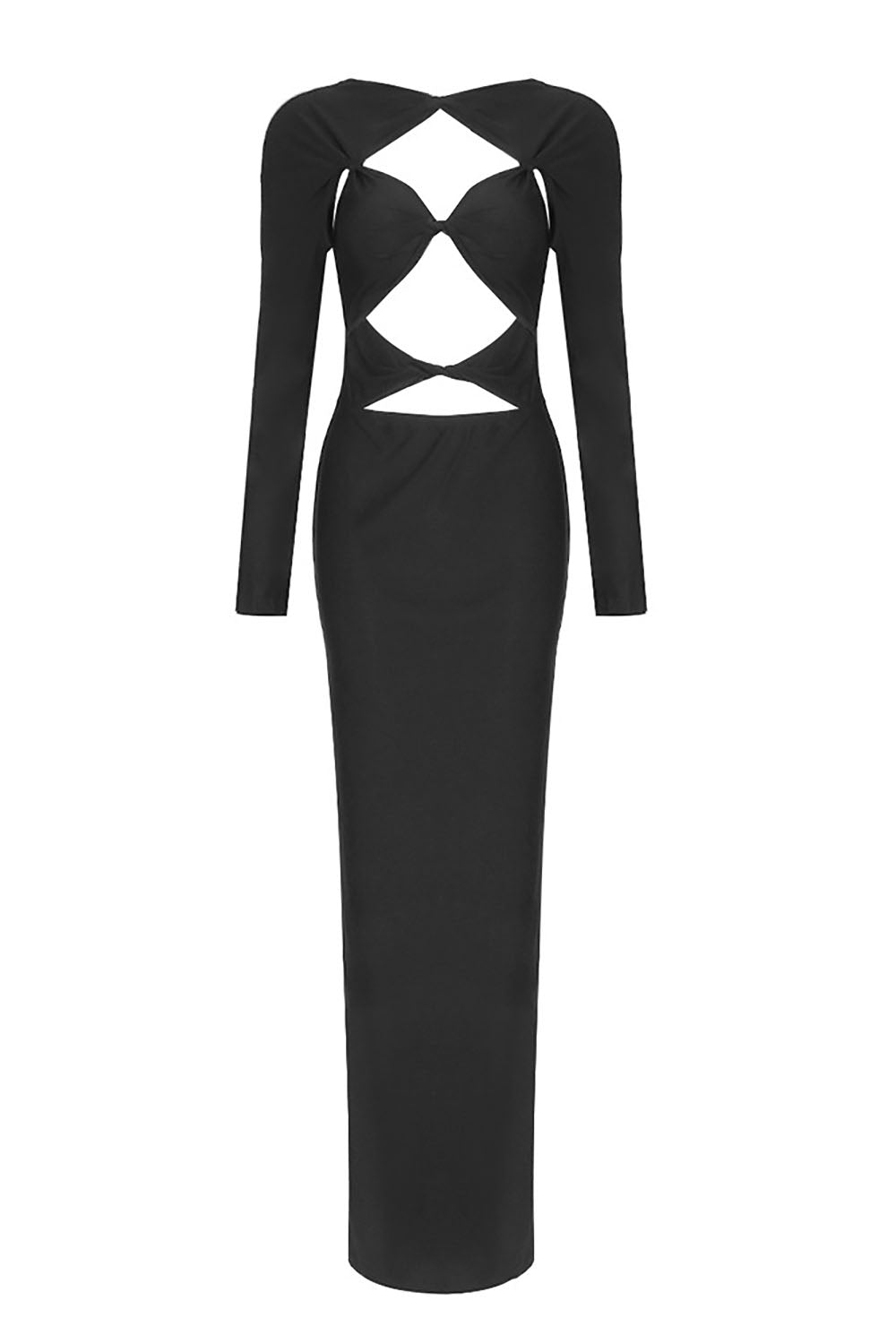 Black Embellished Cut-out Maxi Dress CHICIDA Black Embellished Cut-out Maxi Dress CHICIDA