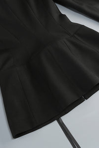 Deep V Lace-up Blazer