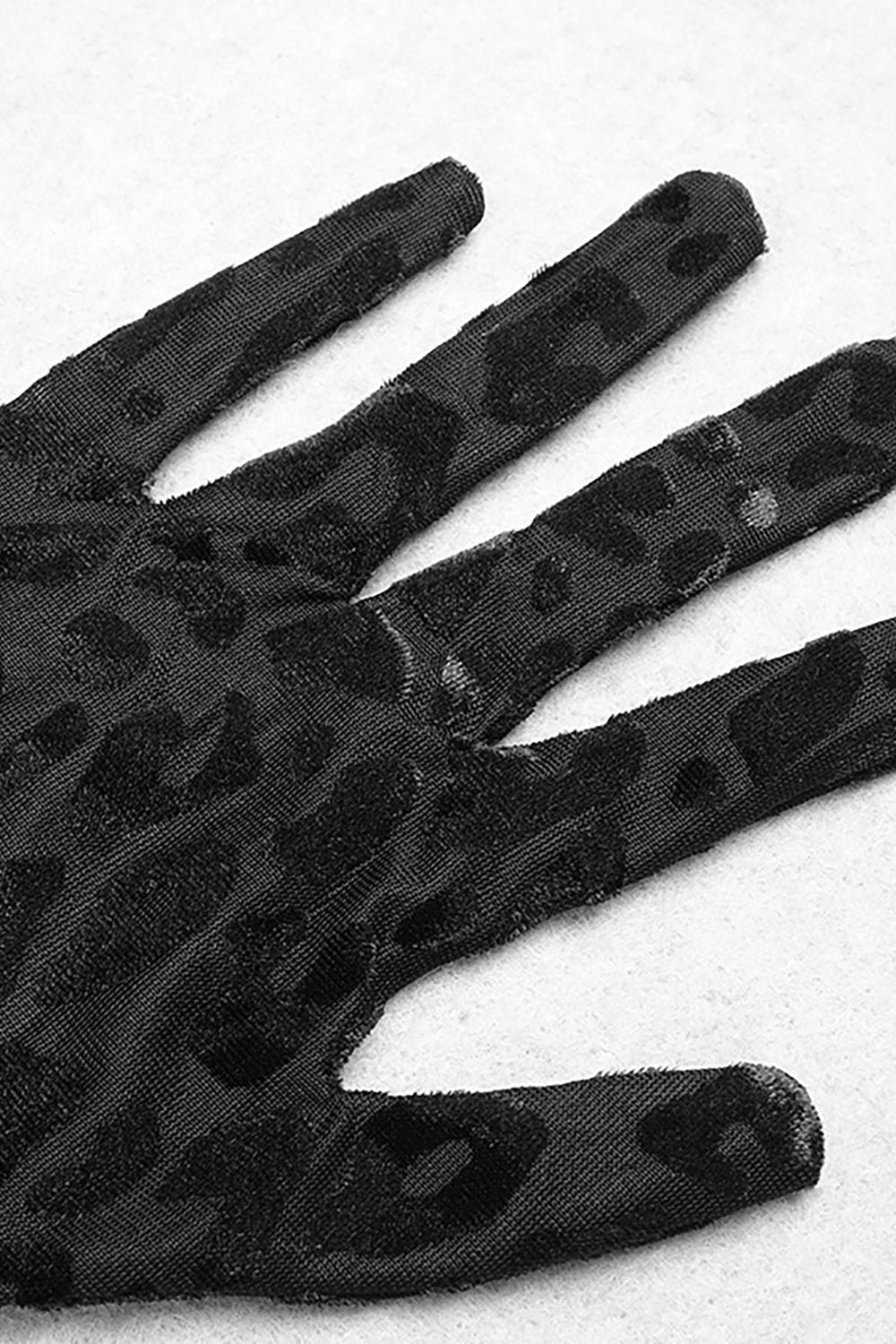 Black Leopard Off-The-Shoulder Figure Hugging Gown And Evening Gloves - Chicida