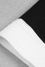 Black Off Shoulder Long Sleeve Zipper Bandage Dress