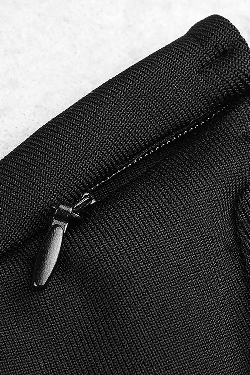 Black Plunging Corset Lace-up Jumpsuit