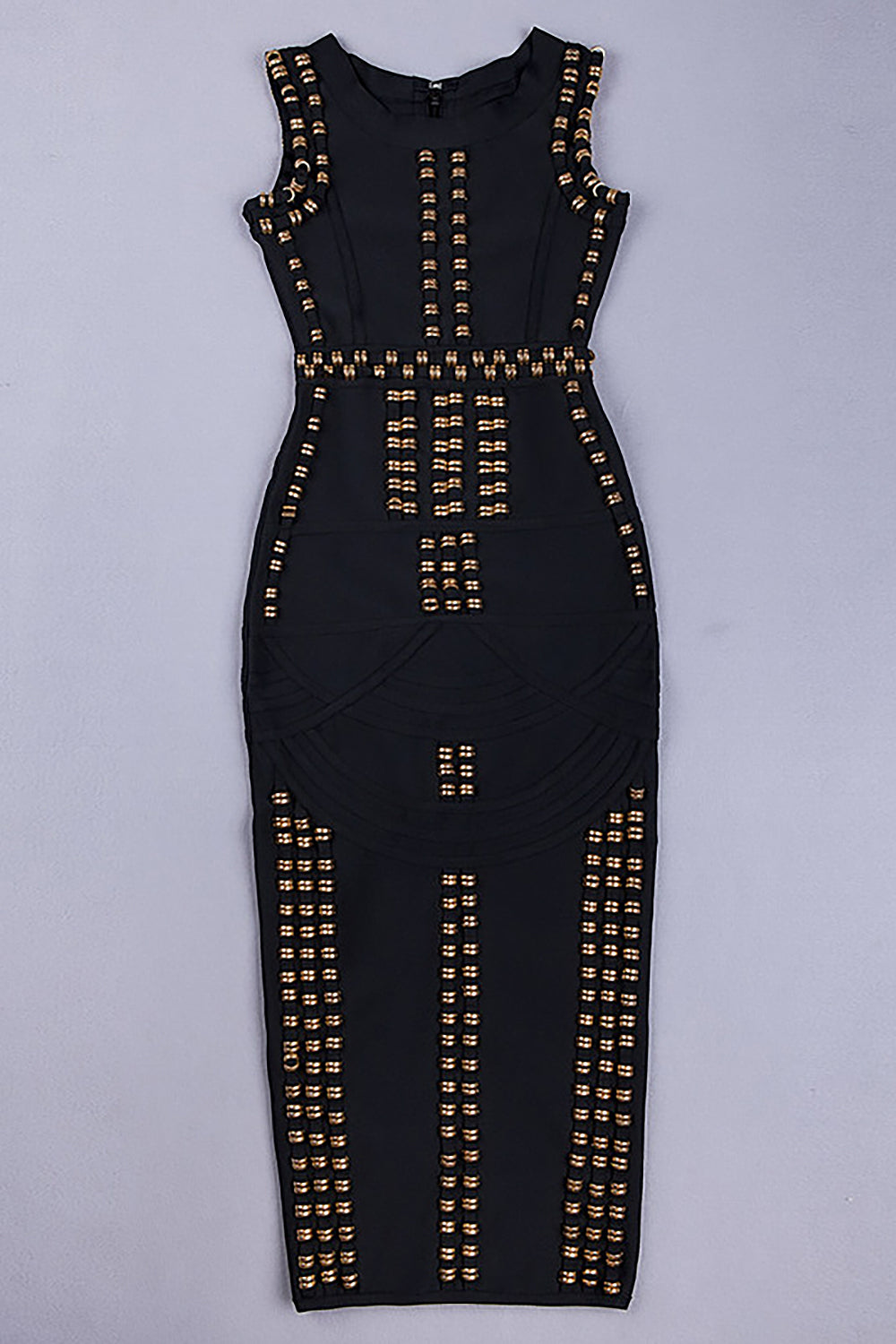 Luxurious Gold Studded Maxi Bandage Maxi Dress CHICIDA Luxurious Gold Studded Maxi Bandage Maxi Dress CHICIDA