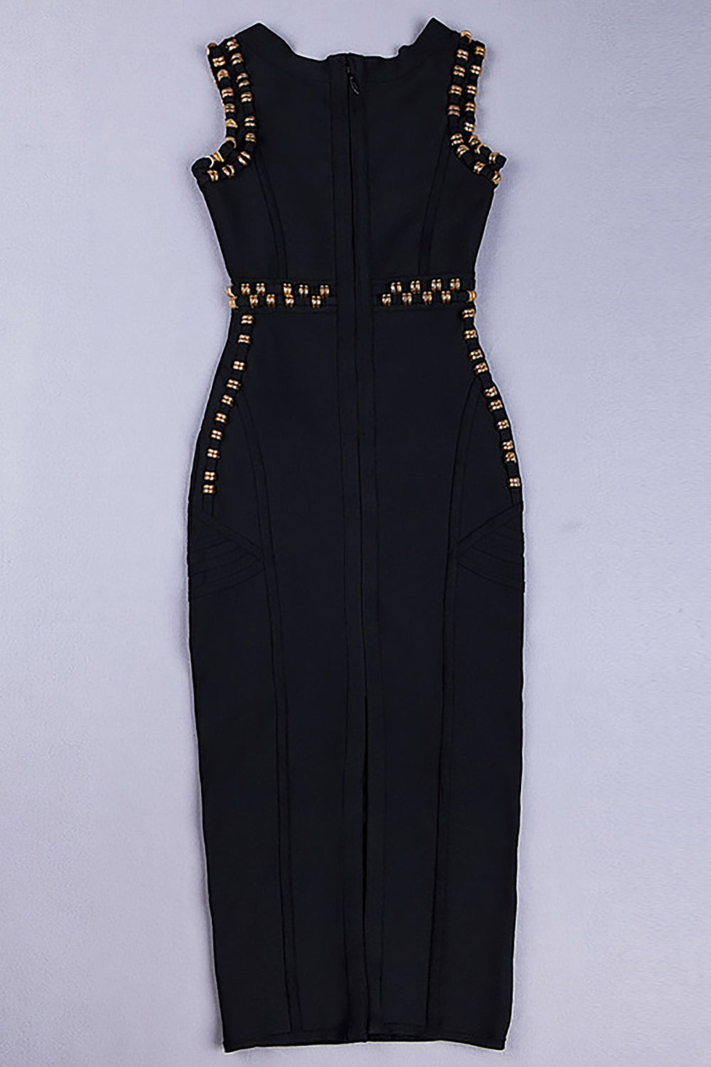 Luxurious Gold Studded Maxi Bandage Maxi Dress CHICIDA Luxurious Gold Studded Maxi Bandage Maxi Dress CHICIDA