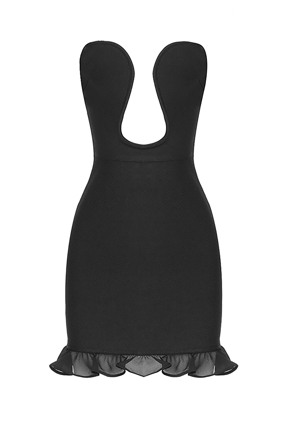 Black Strapless Bandage Mini Dress