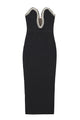 Strapless Crystal-Trim Maxi Bandage Dress