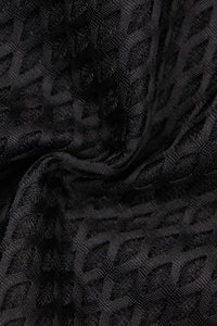 Mini-robe trapèze en maille à bretelles et col en V, noir et blanc
