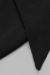 Black White Patchwork Strapless Hollow Bow Slim Maxi Dress
