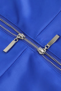 Blue Cap Sleeve Tassel Dress - Chicida