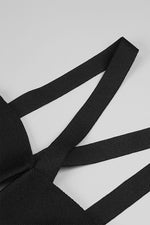 Criss Cross Cut-Out Midi Bandage Dress