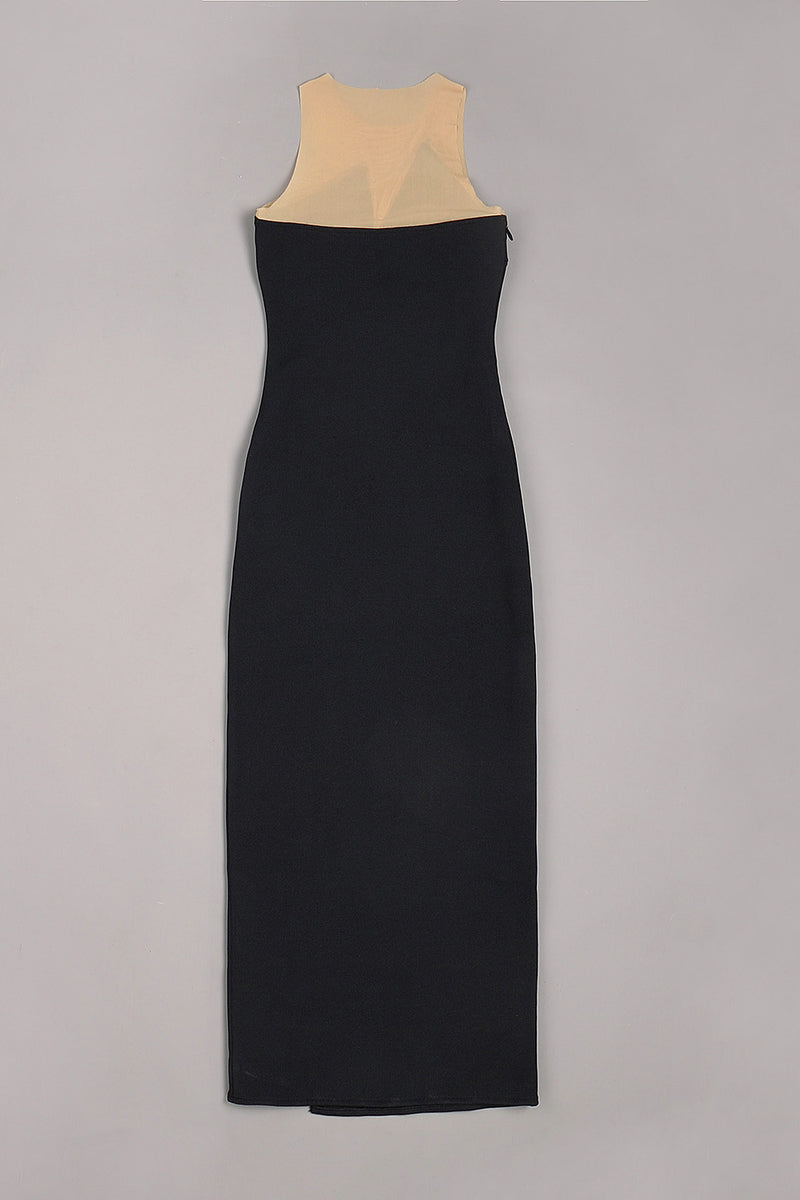 Crystal-Embellished Strapless Crepe Gown In Black