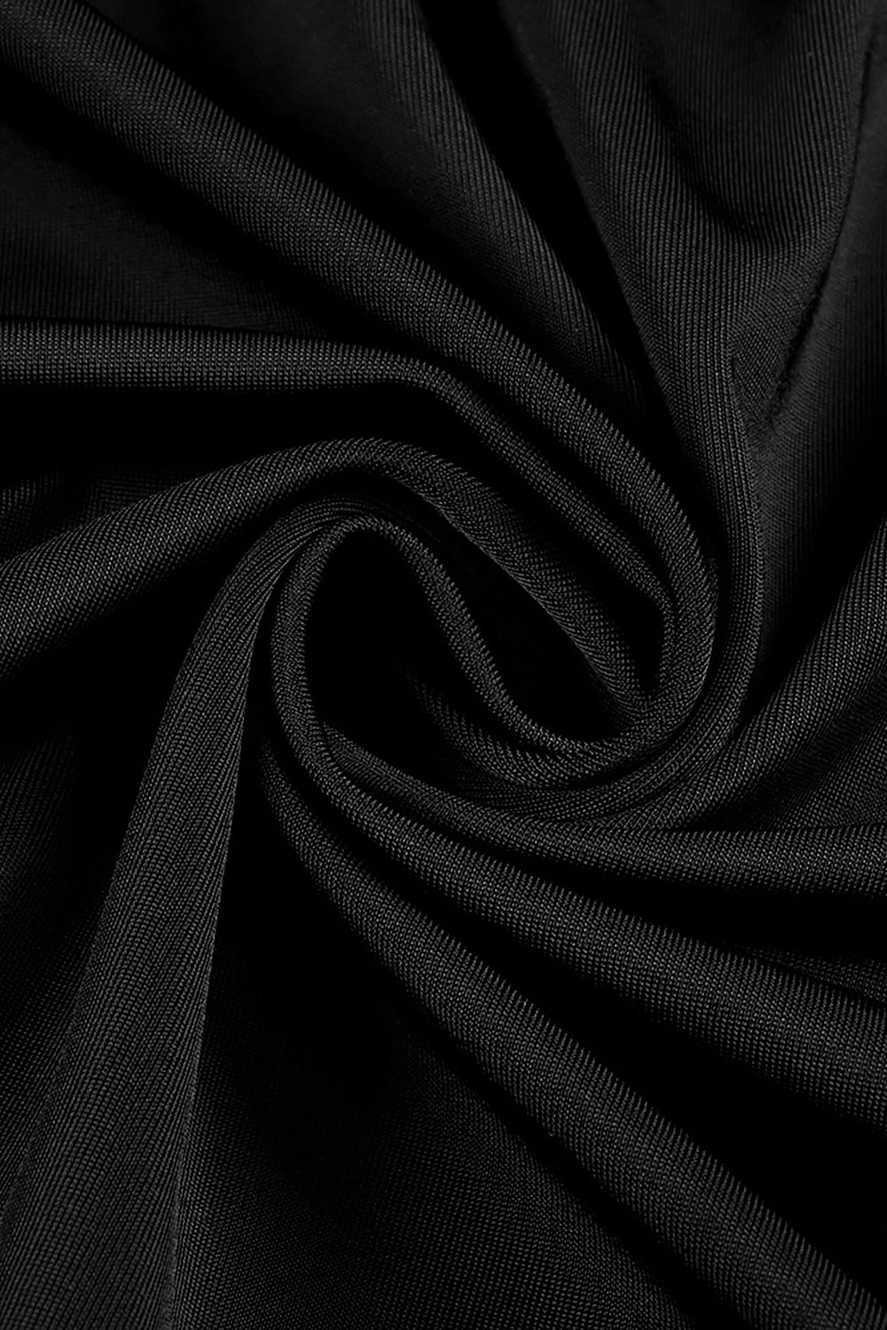 Robe longue découpée à une épaule en noir