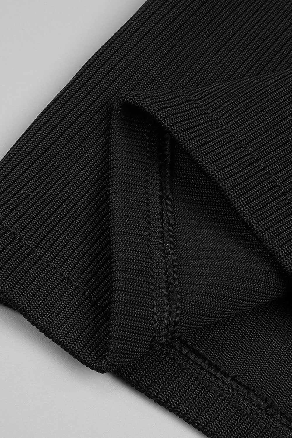 Mini-robe découpée à nœud en cristal noir