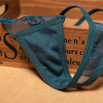 Ladies Mesh Embroidered Lace Thong Panties G-String