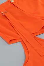 Deep V-Neck Long Sleeve Blazer Coat and LongShort Pants Detachable Three Piece Set