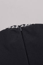 Embellished Cut Out Maxi Bandage Dress In Black