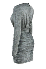 Graphite Sparkle Wrap Dress - CHICIDA