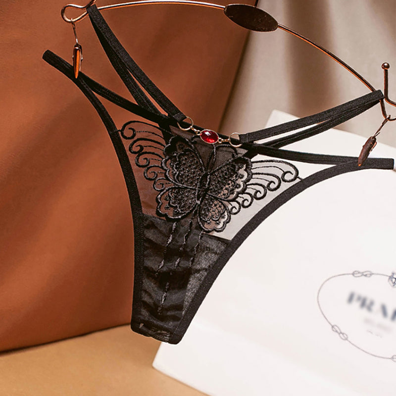 Women's Panties Transparent G-string Bandage Briefs Pearl Panties Erotic  Lingerie Temptation Thongs New