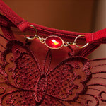 Ladies Embroidery Butterfly Pearl Panties Thongs