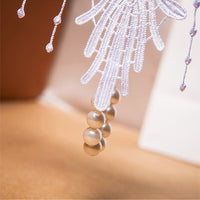 Tangas de bragas con perlas y mariposas bordadas para mujer