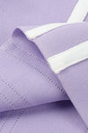 Light Purple Strappy Mesh Striped Bandage Dress - Chicida