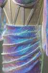 Luxury Sparkle Sequins Long Sleeve Mesh Mini Dress