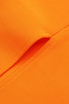 Spaghetti Strap Knee Length Split Bandage Dress In Orange Khaki