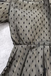 Polka Dot Mesh Two-Piece Suit Waist Puff Sleeve Dress - Chicida