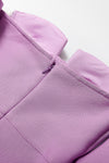 Purple Off Shoulder Draped Sleeve Slits Bandage Dress