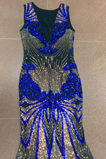 Sparkly Sequin Mermaid Wedding Maxi Dress - Chicida