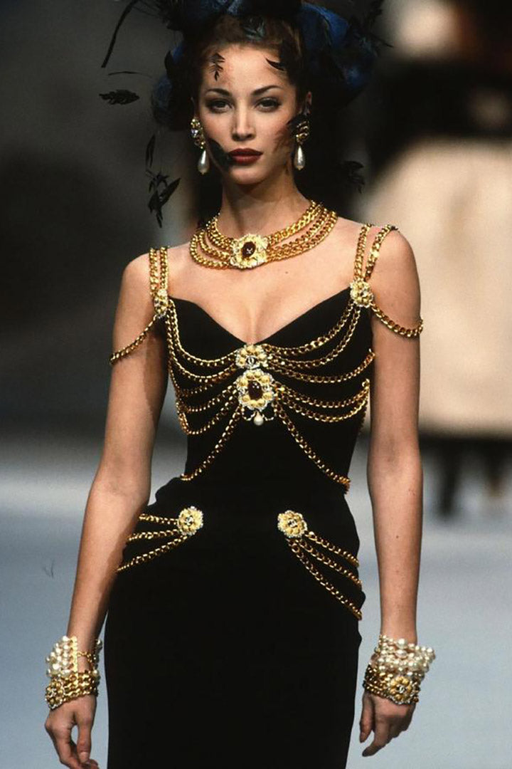 Spring Haute Couture Chain-Embellished Dress - CHICIDA