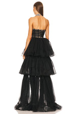 Strapless Corset Top And Tulle Dress Paula Gown