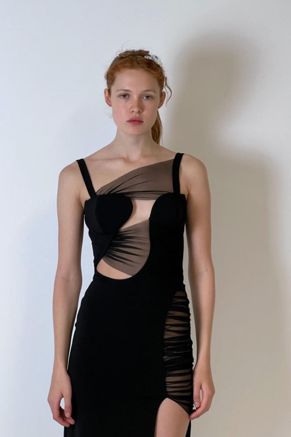 strappy cut out dress Black Keyhole Ribbed Spaghetti Straps Cut Out Strappy Dress Large