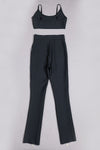 Strappy Top And Zip High Waisted Stirrup Trousers