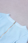 V-Neck Long Sleeve Top & Pencil Midi Skirt Bandage Two-Piece Set