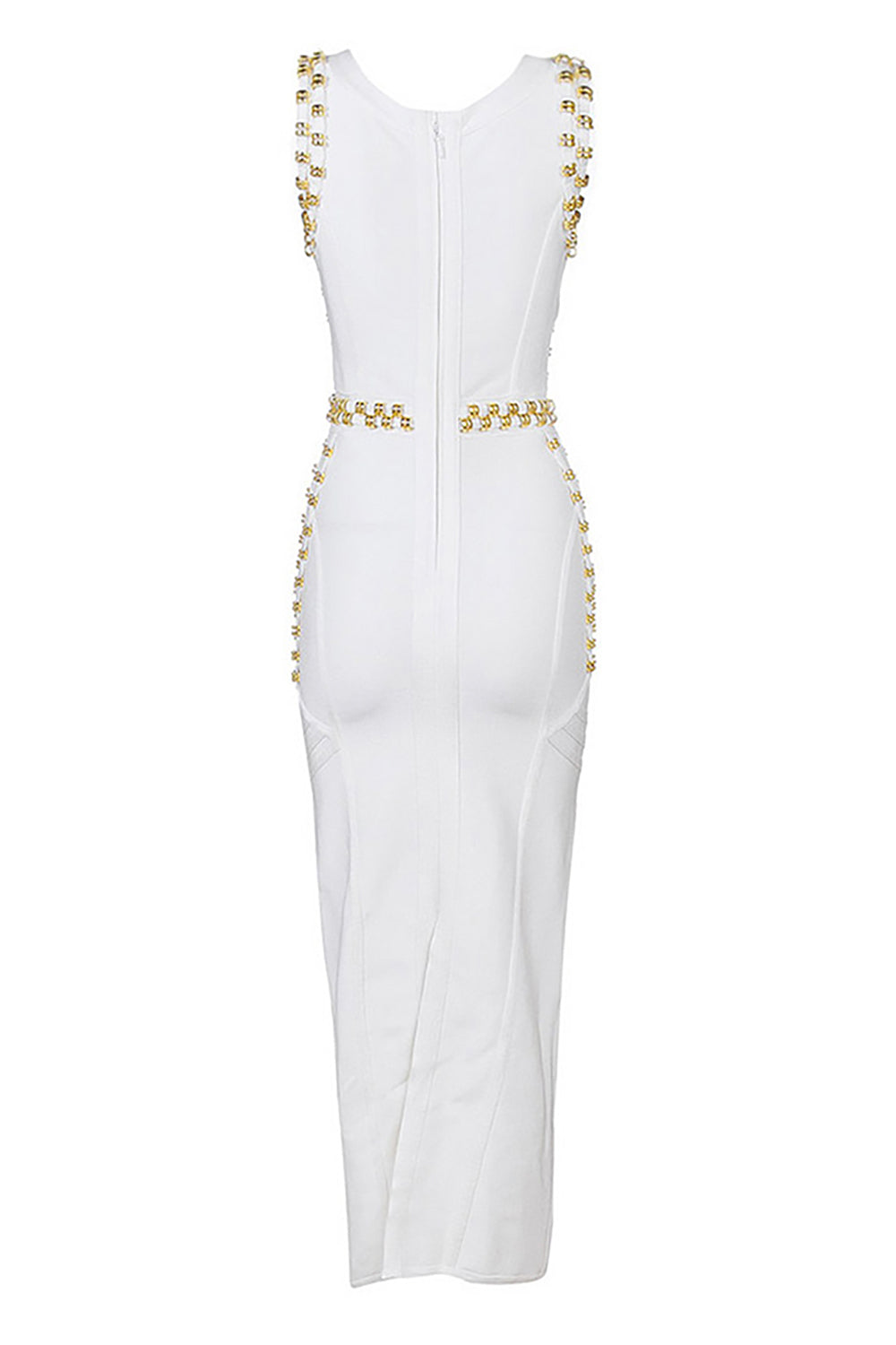 Luxurious Gold Studded Maxi Bandage Maxi Dress CHICIDA Luxurious Gold Studded Maxi Bandage Maxi Dress CHICIDA
