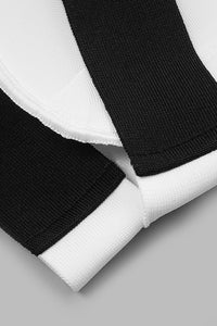 White Camisole Cross Strappy Black Bandage Pants Two-piece Set