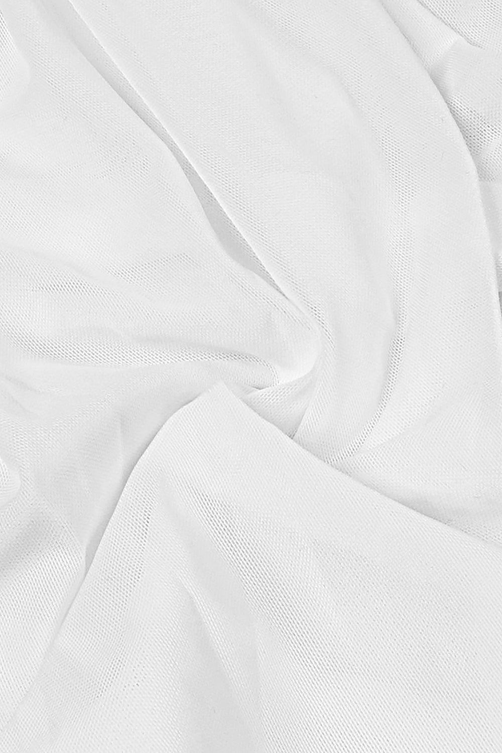 Mini-robe en maille froncée à bretelles en V profond en blanc noir