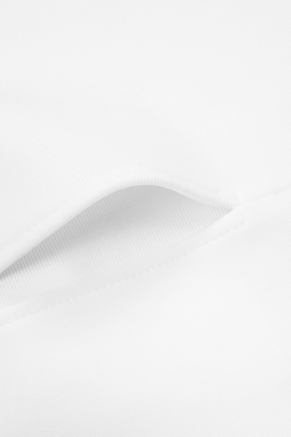 Conjunto de vendaje de dos piezas blanco Faldas largas de cintura alta con ombligo recortado de manga larga