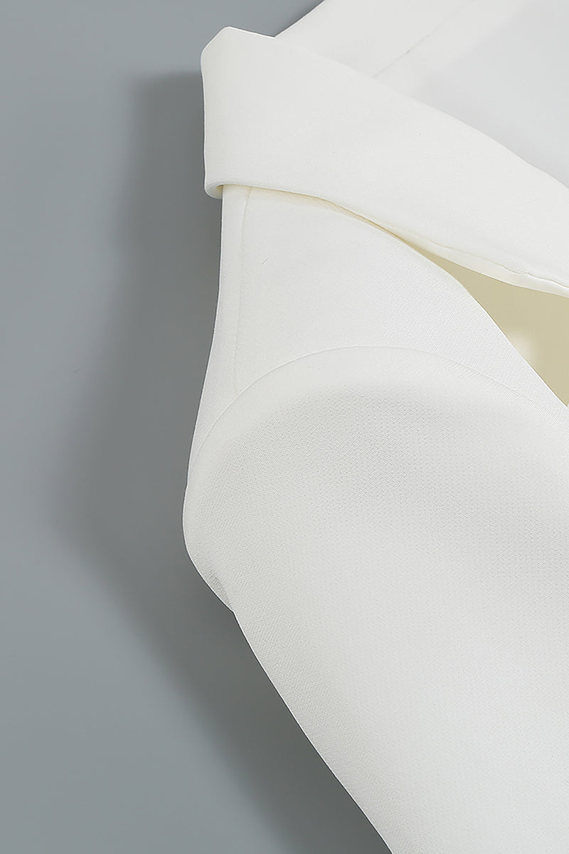 White Two Piece Set Long Sleeve Blazers & Pants – Chicida