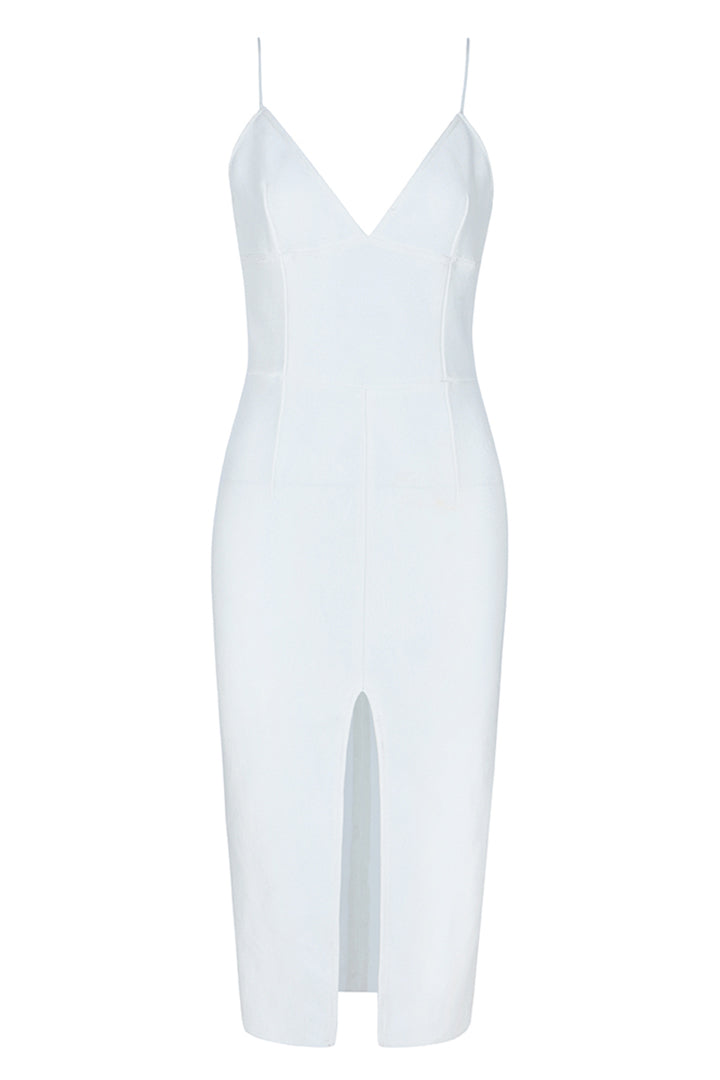 Slip Deep V Midi Bandage Dress – CHICIDA